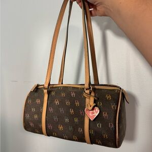 Rainbow Y2K vintage dooney barrel bag purse with heart charm leather authentic